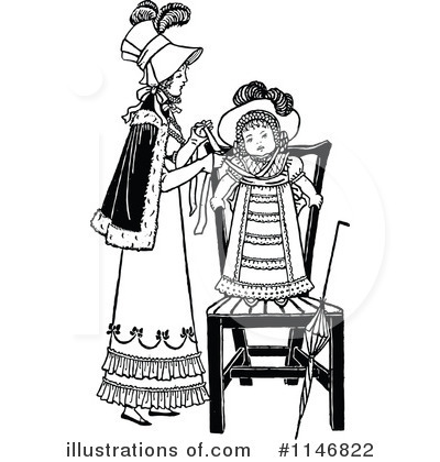 Royalty-Free (RF) Mother Clipart Illustration by Prawny Vintage - Stock Sample #1146822