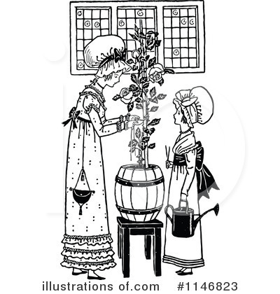 Royalty-Free (RF) Mother Clipart Illustration by Prawny Vintage - Stock Sample #1146823