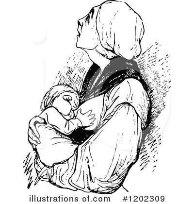 Royalty-Free (RF) Mother Clipart Illustration by Prawny Vintage - Stock Sample #1202309
