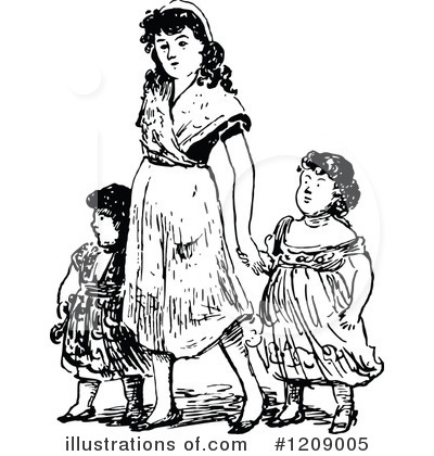 Royalty-Free (RF) Mother Clipart Illustration by Prawny Vintage - Stock Sample #1209005