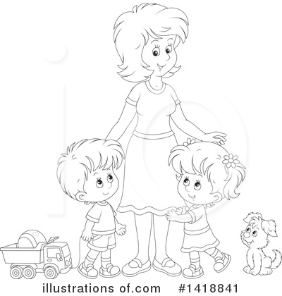 Royalty-Free (RF) Mother Clipart Illustration by Alex Bannykh - Stock Sample #1418841