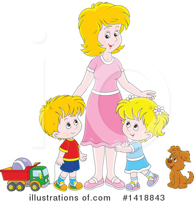 Royalty-Free (RF) Mother Clipart Illustration by Alex Bannykh - Stock Sample #1418843