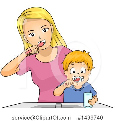Brushing Teeth Clipart #1499740 by BNP Design Studio