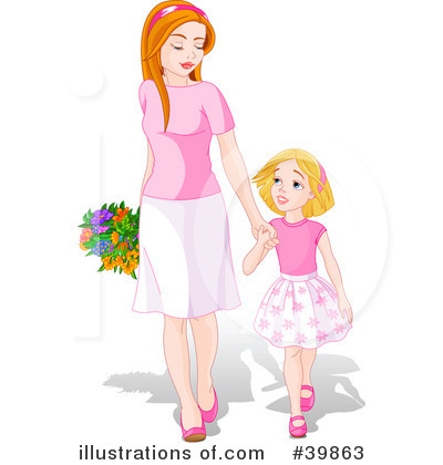 Royalty-Free (RF) Mother Clipart Illustration by Pushkin - Stock Sample #39863