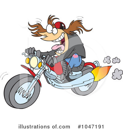 Royalty-Free (RF) Motorcycle Clipart Illustration by toonaday - Stock Sample #1047191