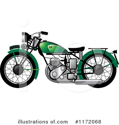 Royalty-Free (RF) Motorcycle Clipart Illustration by Lal Perera - Stock Sample #1172068