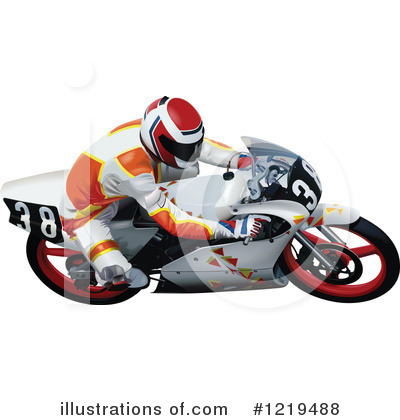 Royalty-Free (RF) Motorcycle Clipart Illustration by dero - Stock Sample #1219488