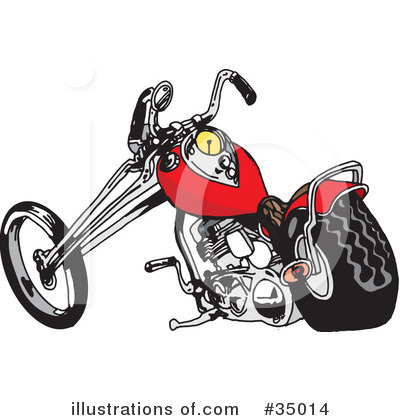 Royalty-Free (RF) Motorcycle Clipart Illustration by Dennis Holmes Designs - Stock Sample #35014