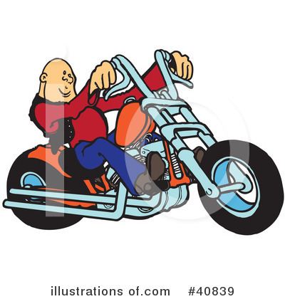 Royalty-Free (RF) Motorcycle Clipart Illustration by Snowy - Stock Sample #40839