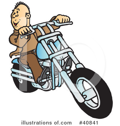 Royalty-Free (RF) Motorcycle Clipart Illustration by Snowy - Stock Sample #40841