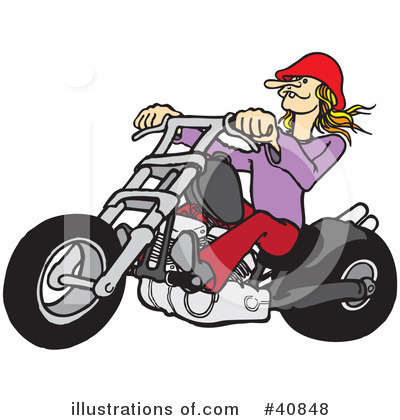 Royalty-Free (RF) Motorcycle Clipart Illustration by Snowy - Stock Sample #40848