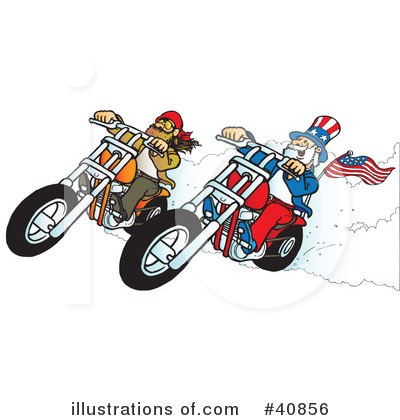 Royalty-Free (RF) Motorcycle Clipart Illustration by Snowy - Stock Sample #40856