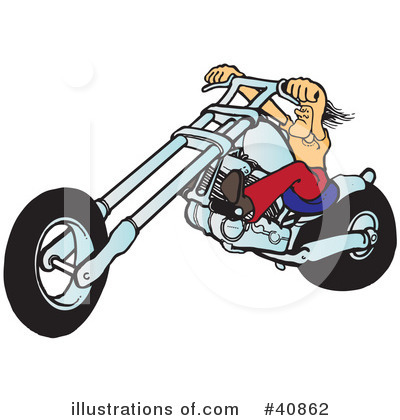Royalty-Free (RF) Motorcycle Clipart Illustration by Snowy - Stock Sample #40862