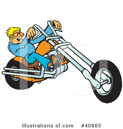 Royalty-Free (RF) Motorcycle Clipart Illustration by Snowy - Stock Sample #40865