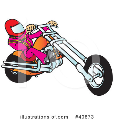 Royalty-Free (RF) Motorcycle Clipart Illustration by Snowy - Stock Sample #40873