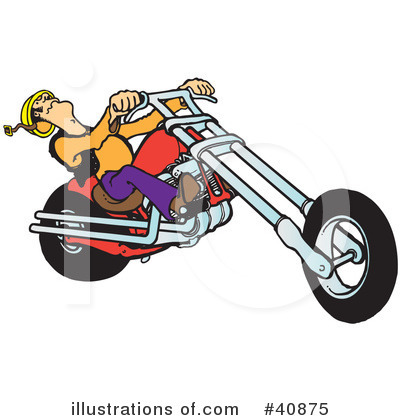 Royalty-Free (RF) Motorcycle Clipart Illustration by Snowy - Stock Sample #40875
