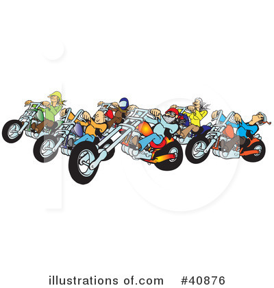 Royalty-Free (RF) Motorcycle Clipart Illustration by Snowy - Stock Sample #40876