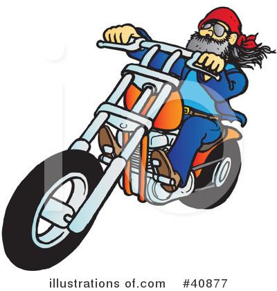 Royalty-Free (RF) Motorcycle Clipart Illustration by Snowy - Stock Sample #40877