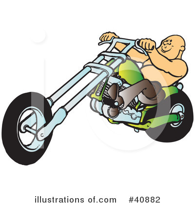 Royalty-Free (RF) Motorcycle Clipart Illustration by Snowy - Stock Sample #40882