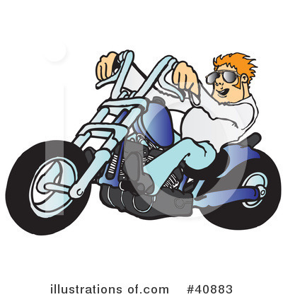 Royalty-Free (RF) Motorcycle Clipart Illustration by Snowy - Stock Sample #40883