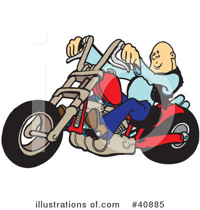 Royalty-Free (RF) Motorcycle Clipart Illustration by Snowy - Stock Sample #40885