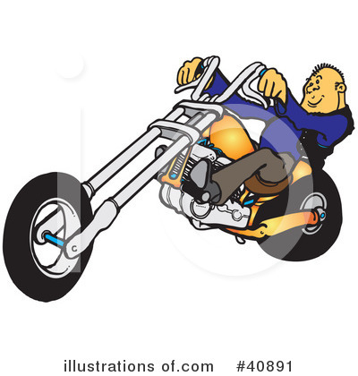 Royalty-Free (RF) Motorcycle Clipart Illustration by Snowy - Stock Sample #40891