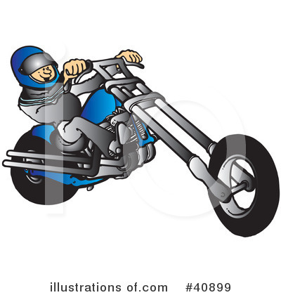 Royalty-Free (RF) Motorcycle Clipart Illustration by Snowy - Stock Sample #40899