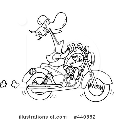 Royalty-Free (RF) Motorcycle Clipart Illustration by toonaday - Stock Sample #440882