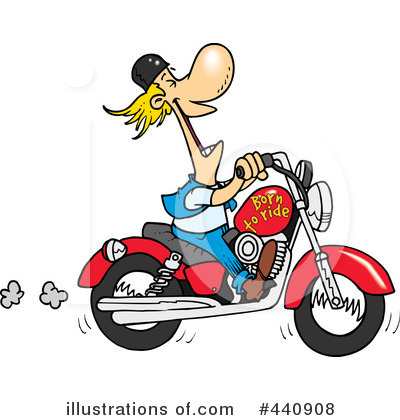 Royalty-Free (RF) Motorcycle Clipart Illustration by toonaday - Stock Sample #440908