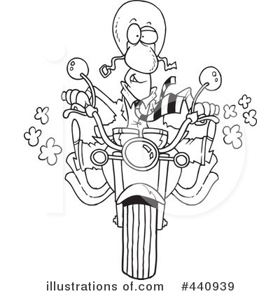 Royalty-Free (RF) Motorcycle Clipart Illustration by toonaday - Stock Sample #440939