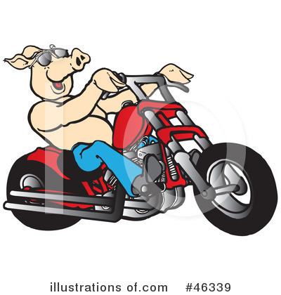 Royalty-Free (RF) Motorcycle Clipart Illustration by Snowy - Stock Sample #46339