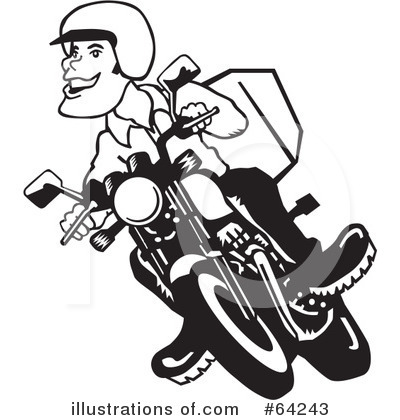 Royalty-Free (RF) Motorcycle Clipart Illustration by David Rey - Stock Sample #64243