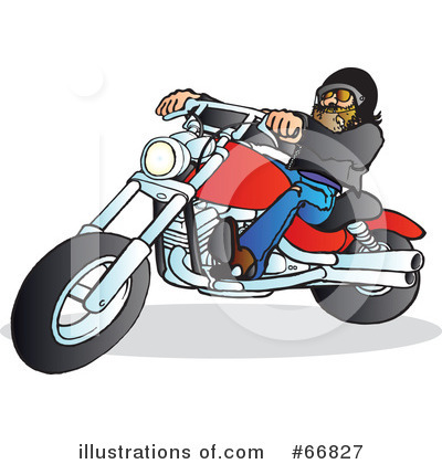 Royalty-Free (RF) Motorcycle Clipart Illustration by Snowy - Stock Sample #66827