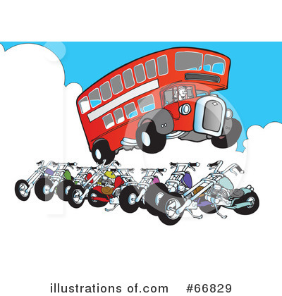 Royalty-Free (RF) Motorcycle Clipart Illustration by Snowy - Stock Sample #66829