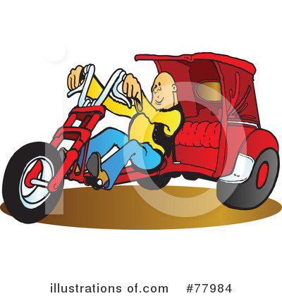 Royalty-Free (RF) Motorcycle Clipart Illustration by Snowy - Stock Sample #77984
