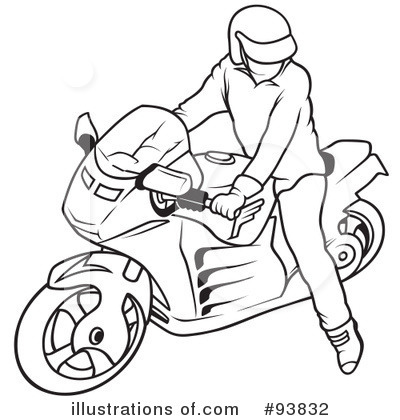 Royalty-Free (RF) Motorcycle Clipart Illustration by dero - Stock Sample #93832