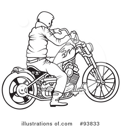 Royalty-Free (RF) Motorcycle Clipart Illustration by dero - Stock Sample #93833