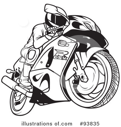 Royalty-Free (RF) Motorcycle Clipart Illustration by dero - Stock Sample #93835