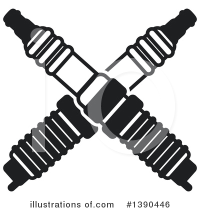 Spark Plugs Clipart #1390446 by Vector Tradition SM