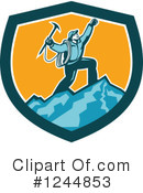 Mountain Climbing Clipart #1244853 by patrimonio