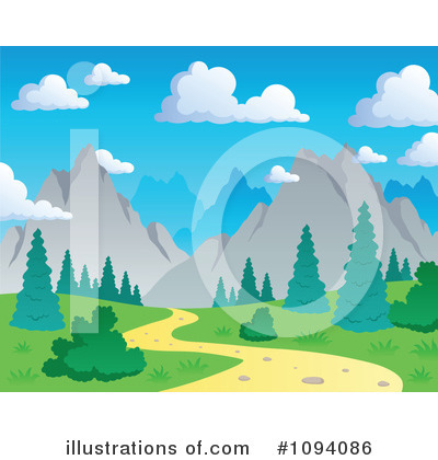 Royalty-Free (RF) Mountains Clipart Illustration by visekart - Stock Sample #1094086