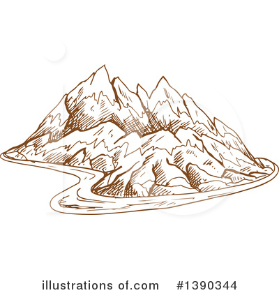 Royalty-Free (RF) Mountains Clipart Illustration by Vector Tradition SM - Stock Sample #1390344