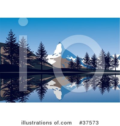 Royalty-Free (RF) Mountains Clipart Illustration by Eugene - Stock Sample #37573