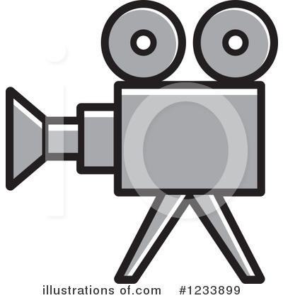 Royalty-Free (RF) Movie Camera Clipart Illustration by Lal Perera - Stock Sample #1233899