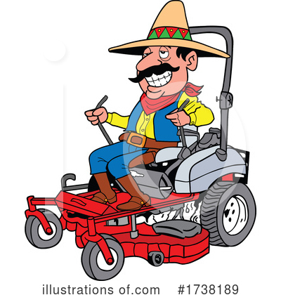 Mower Clipart #1738189 by LaffToon