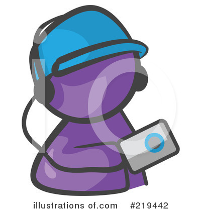 Purple Mascot Clipart #219442 by Leo Blanchette