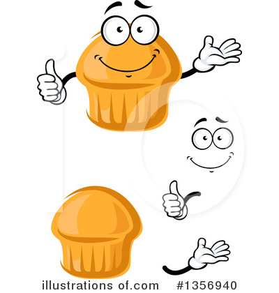 Royalty-Free (RF) Muffin Clipart Illustration by Vector Tradition SM - Stock Sample #1356940