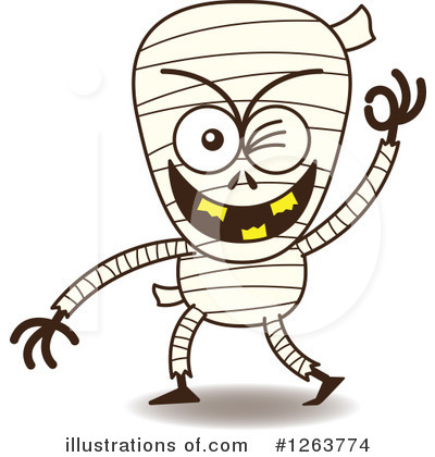 Royalty-Free (RF) Mummy Clipart Illustration by Zooco - Stock Sample #1263774