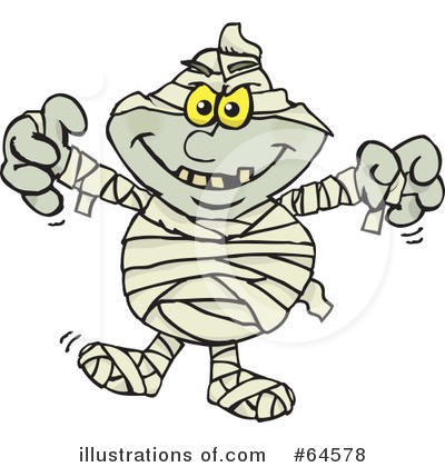 Royalty-Free (RF) Mummy Clipart Illustration by Dennis Holmes Designs - Stock Sample #64578