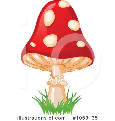 Royalty-Free (RF) Mushroom Clipart Illustration by Pushkin - Stock Sample #1069135